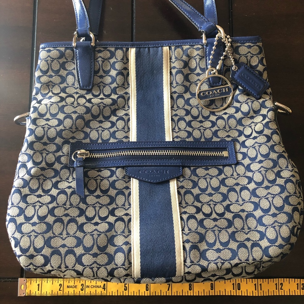 Blue/Grey COACH Handbag